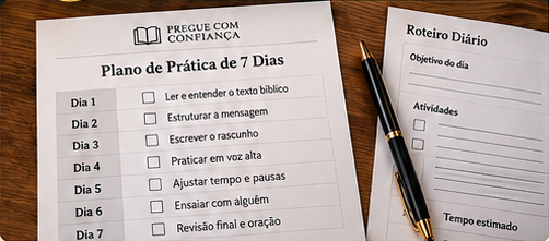 Folhas do Plano de Prática de 7 Dias e do Roteiro Diário